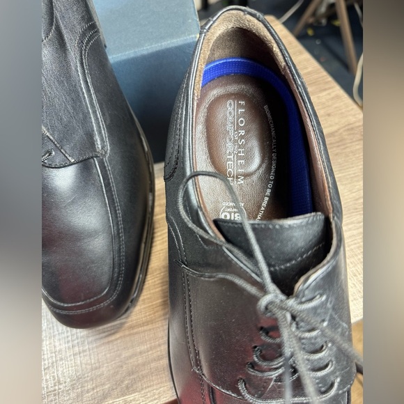 Florsheim Shoe Mens 8 1/2 Black Leather Bio Confort Advanced Formal  F Lite - Picture 5 of 10